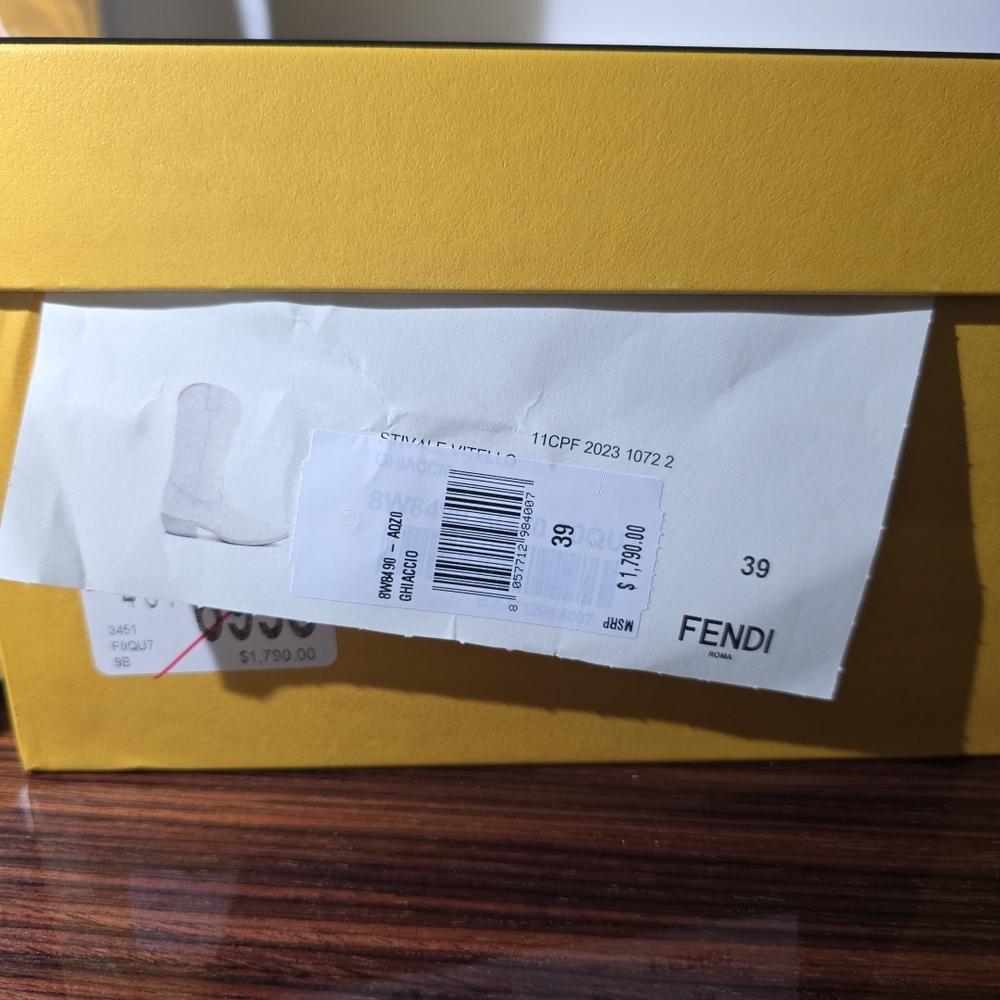 Fendi White Leather Cowboy Boots - Picture 15 of 16